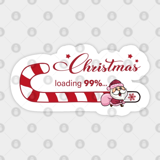 Christmas loading Sticker by MZeeDesigns